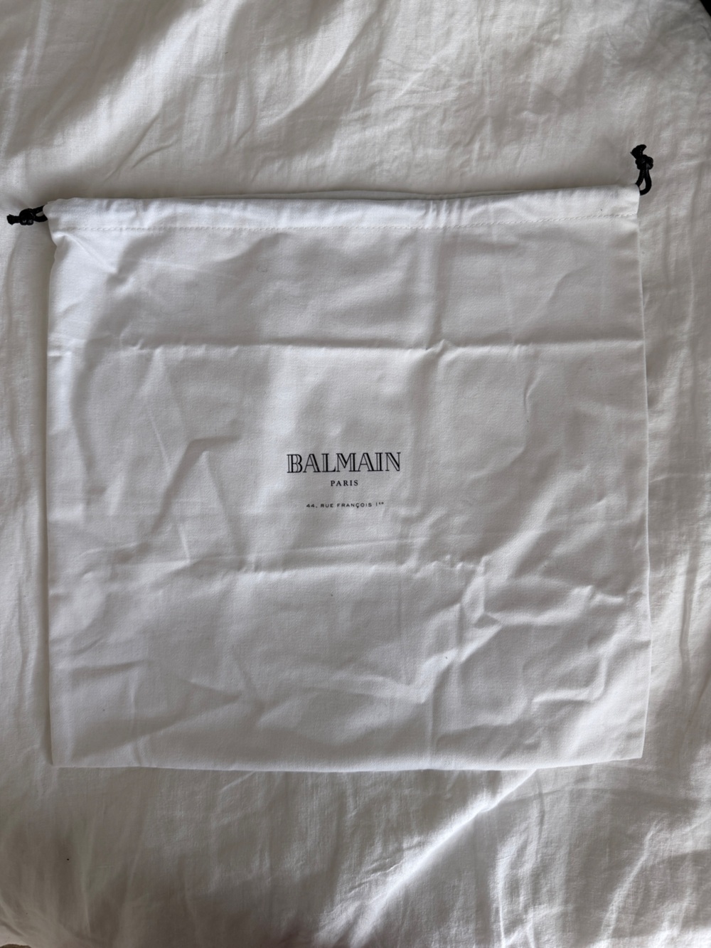 Balmain White Drawstring Dust Bag - Picture 1 of 3